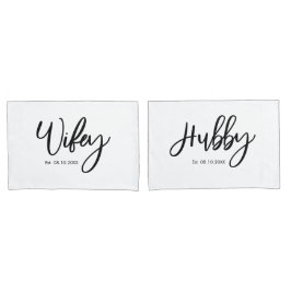 Sr. e Sra. Wifey e Casal Hubby Pillowcases