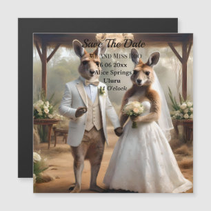 Sr. e Srta. Kangaroo White Convite de casamento,