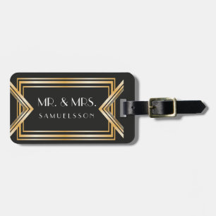 Sr. Etiqueta de bagagem & Sra viagem Gatsby inspi