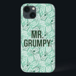 Sr. Grumpy | Padrão do nome verde e do sensor de c<br><div class="desc">Obtenha a sua própria carta verde e ousada,  explicando "Sr. Grumpy" numa grande variedade de produtos Zazzle,  sobrecarregados num padrão de dedos de vários palcos emocionais do Sr. Grumpy!</div>