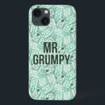 Sr. Grumpy | Padrão do nome verde e do sensor de c<br><div class="desc">Obtenha a sua própria carta verde e ousada,  explicando "Sr. Grumpy" numa grande variedade de produtos Zazzle,  sobrecarregados num padrão de dedos de vários palcos emocionais do Sr. Grumpy!</div>