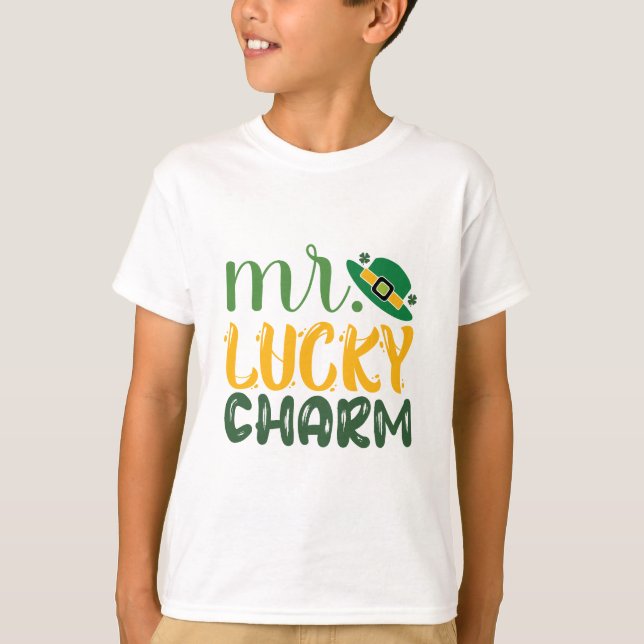 Sr. Lucky Charm Rua, T-Shirt do Dia de Patrick (Frente)