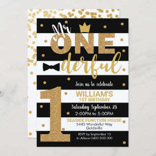 Sr. primeiro aniversario de Convite Maravilhoso