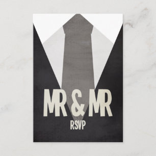 Sr. retro & Sr. Terno & laço que Wedding RSVP