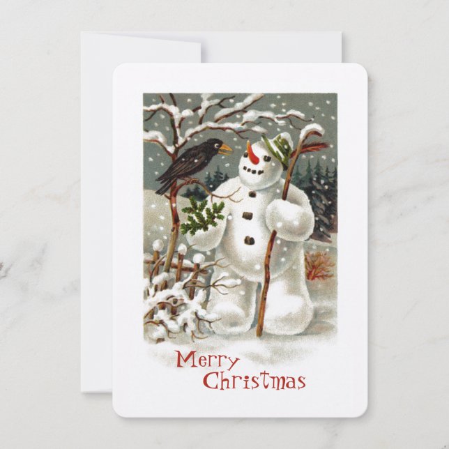 Sr. Snowman e Sr. Crow Convite (Frente)