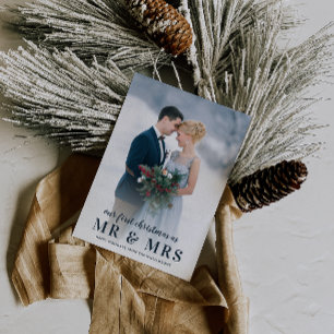 Sr. & Sra.  Anúncio de casamento de Natal