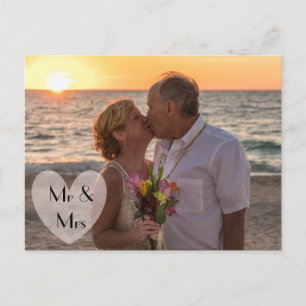"Sr & Sra" Anúncios de Casamento ou Fuga para Casa