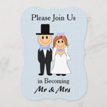 Sr. & Sra. Blue Bride e Convites de Casamento em C