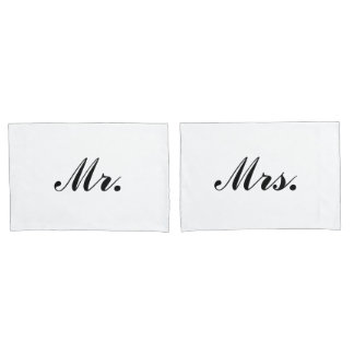 "Sr. & Sra." Capas de Travesseiro