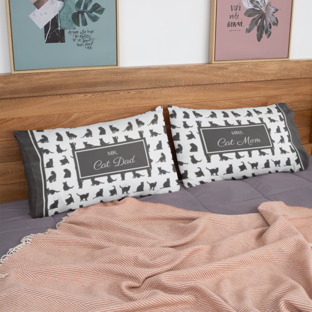 Sr. & Sra. Cat Mãe e Pai Padrão Preto e Branco (Criador carregado)