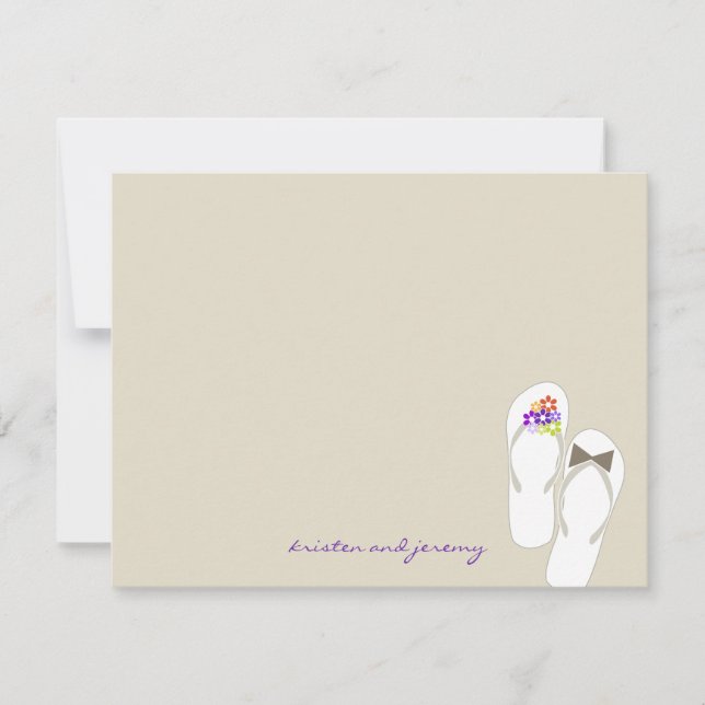 Sr. & Sra. Chinelos Cartões de agradecimentos de C (Frente)