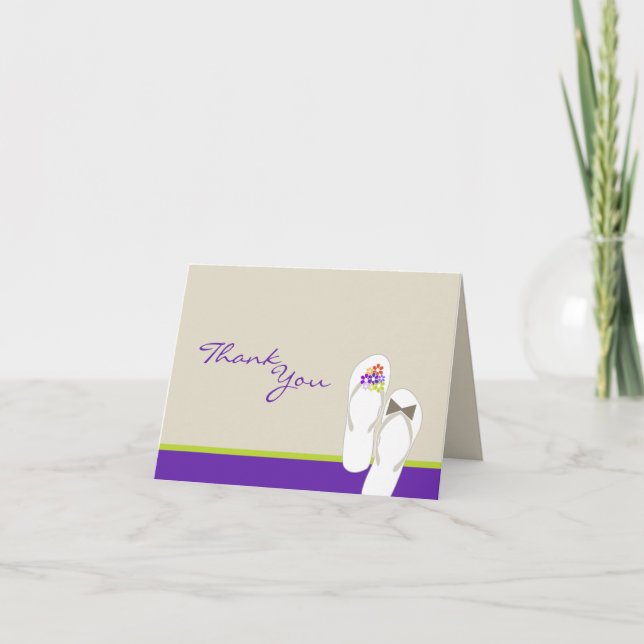 Sr. & Sra. Chinelos Cartões de agradecimentos de C (Frente)