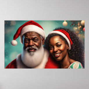 Sr. & Sra. Claus Wall Poster