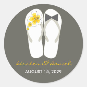 Sr. & Sra. etiqueta do casamento de praia do