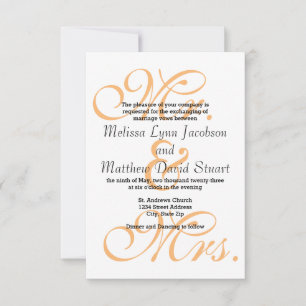 Sr. & Sra. Peach - Convite de casamento