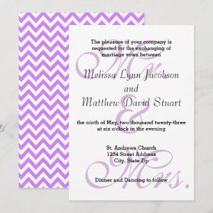 Sr. & Sra. Purple - Convite de Casamento