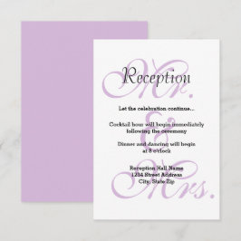 Sr. & Sra. Purple - Convite para recepção