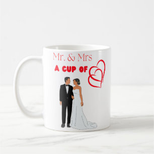 'Sr. & Sra. Uma Xícara De Amor' Dois design de Cor