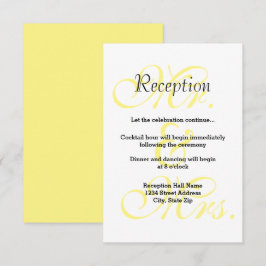 Sr. & Sra. Yellow - Convite para recepção