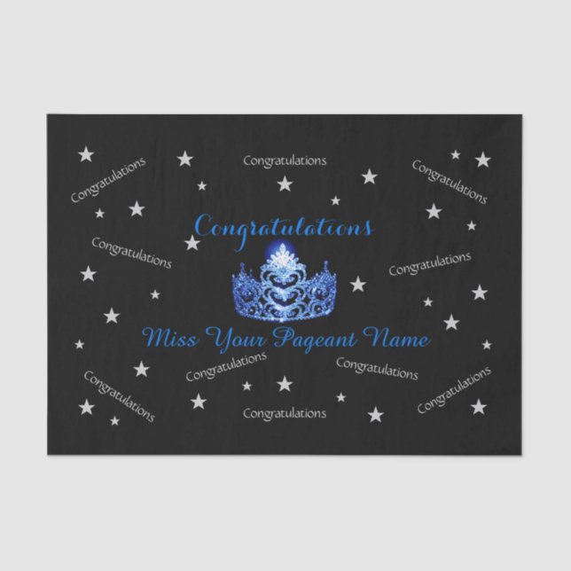 Sra. America Felicita o Papel de Tecido Personaliz (Frente )