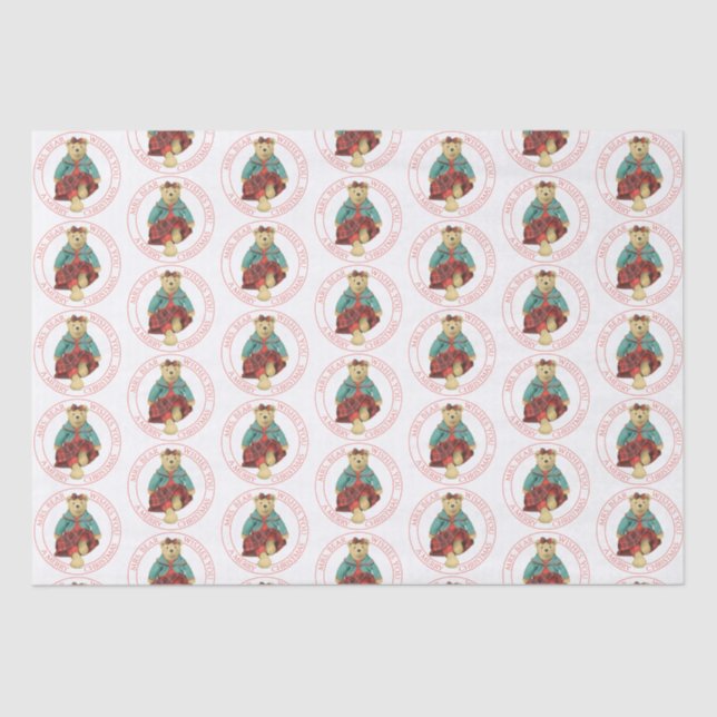 SRA. BEAR O Papel Tecido de Natal (Frente )