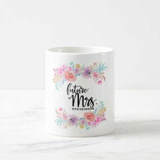 Sra. futura floral Caneca da cor de água