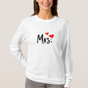 Sra. T-Shirt - Adorável Tee com coração doce