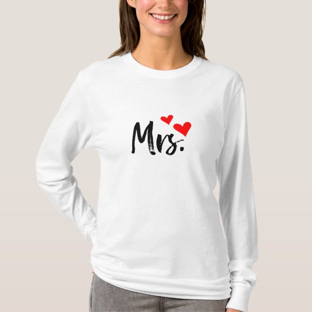Sra. T-Shirt - Adorável Tee com coração doce (Frente)