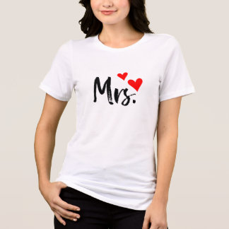 Sra. T-Shirt - Design da Esposa do Coração Vermelh