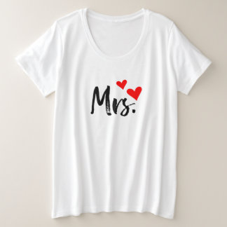 Sra. T-Shirt - Design da Esposa do Coração Vermelh