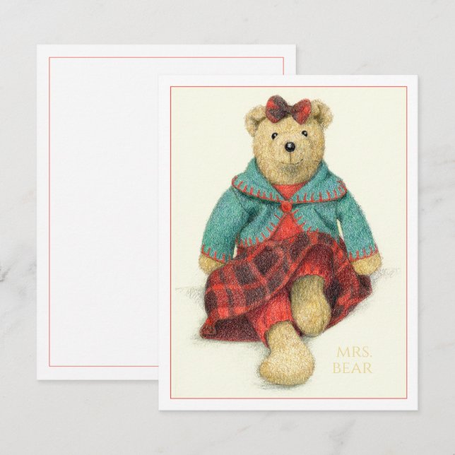 SRA. URSO 4.25x5.5 Cartão Plano (Frente/Verso)