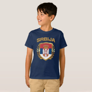 Srbija Flag Shield Sérvia T-Shirt