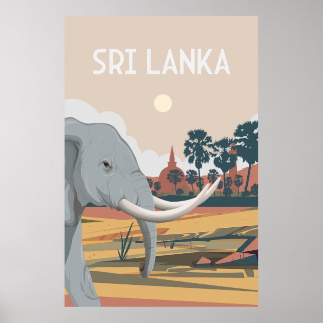 Sri Lanka, hikkaduwa poster de viagens Sri lanka,  (Frente)