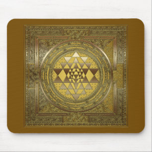 Sri Yantra Dourado - Mouse Pad