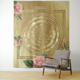 SRI YANTRA e o perfume dos rosas - tapeçaria