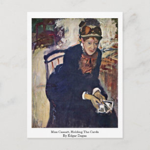 Srta. Cassatt, Segurando Os Cartões Por Edgar Deg