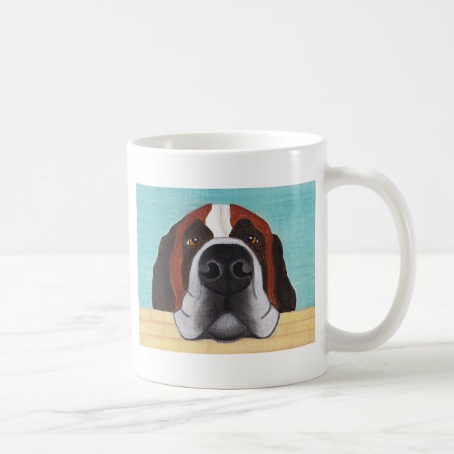 St Bernard - caneca de café engraçada (Direita)