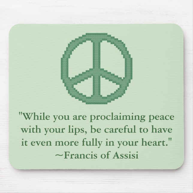 St Francis de citações Mousepad da paz de Assisi (Frente)