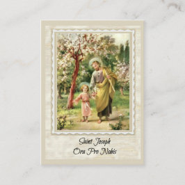 St Joseph que anda com o cartão santamente de