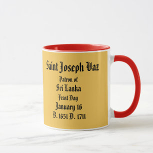 St Joseph Vaz* da caneca de Sri Lanka