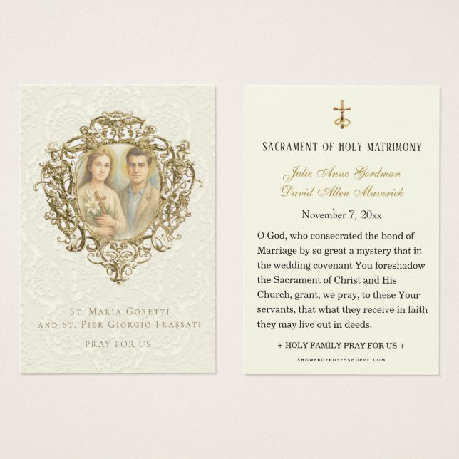St. Maria Goretti & St. Pier Giorgio Wedding  (Frente & Verso)