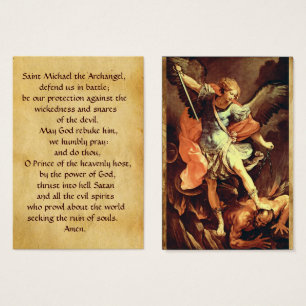 St Michael o cartão da oração do arcanjo