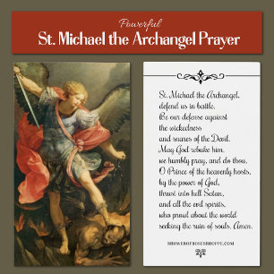St Michael o cartão santamente da oração do