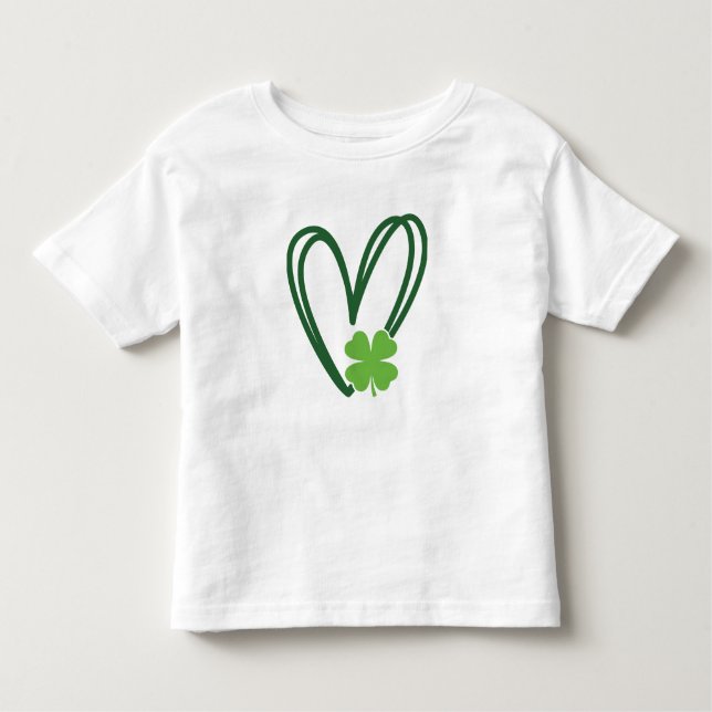 St. Patrick's Day Heart Design T-shirt (Frente)