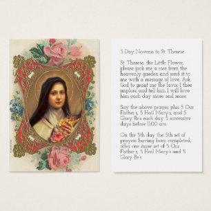 St. Therese do vintage o Novena/rosas pequenos da