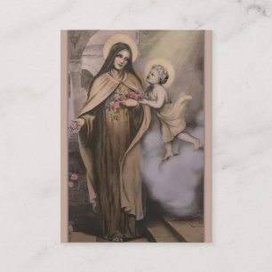 St. Therese do vintage os cartões pequenos do