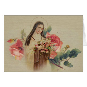 St. Therese do vintage todo o cartão da ocasião