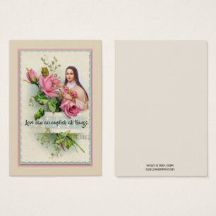 St. Therese o cartão santamente do rosa pequeno d