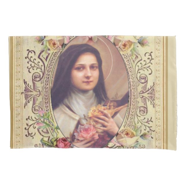 St. Therese o crucifixo pequeno dos rosas da flor (Frente)