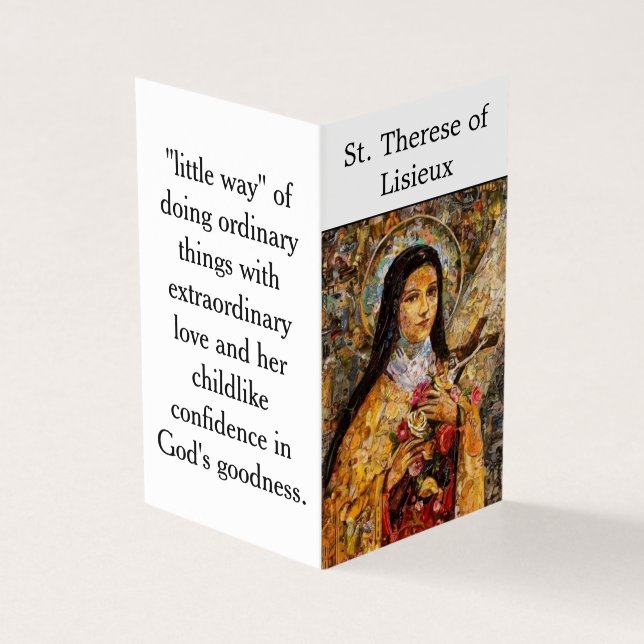 St. Therese of Lisieux Prayer Card (Exterior)